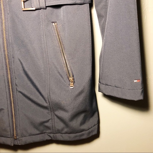 Tommy Hilfiger Soft Shell Belted Rain Coat - Picture 5 of 8